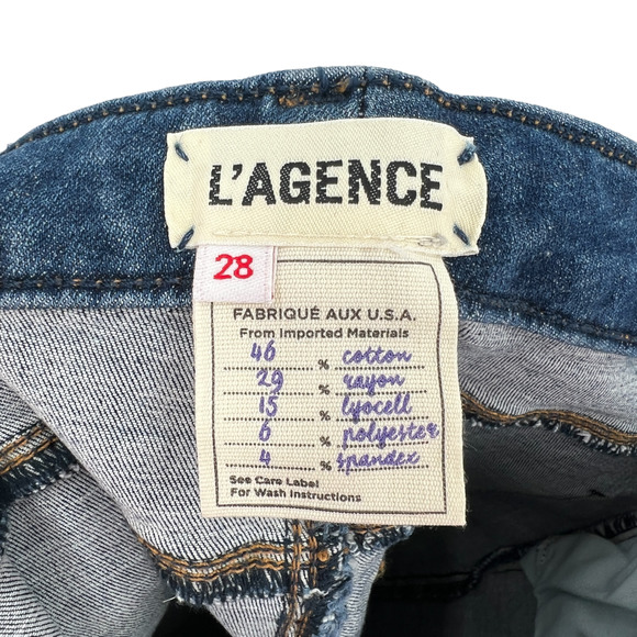 L'Agence Margot Skinny High Rise in Dark Vintage Wash - Picture 9 of 11